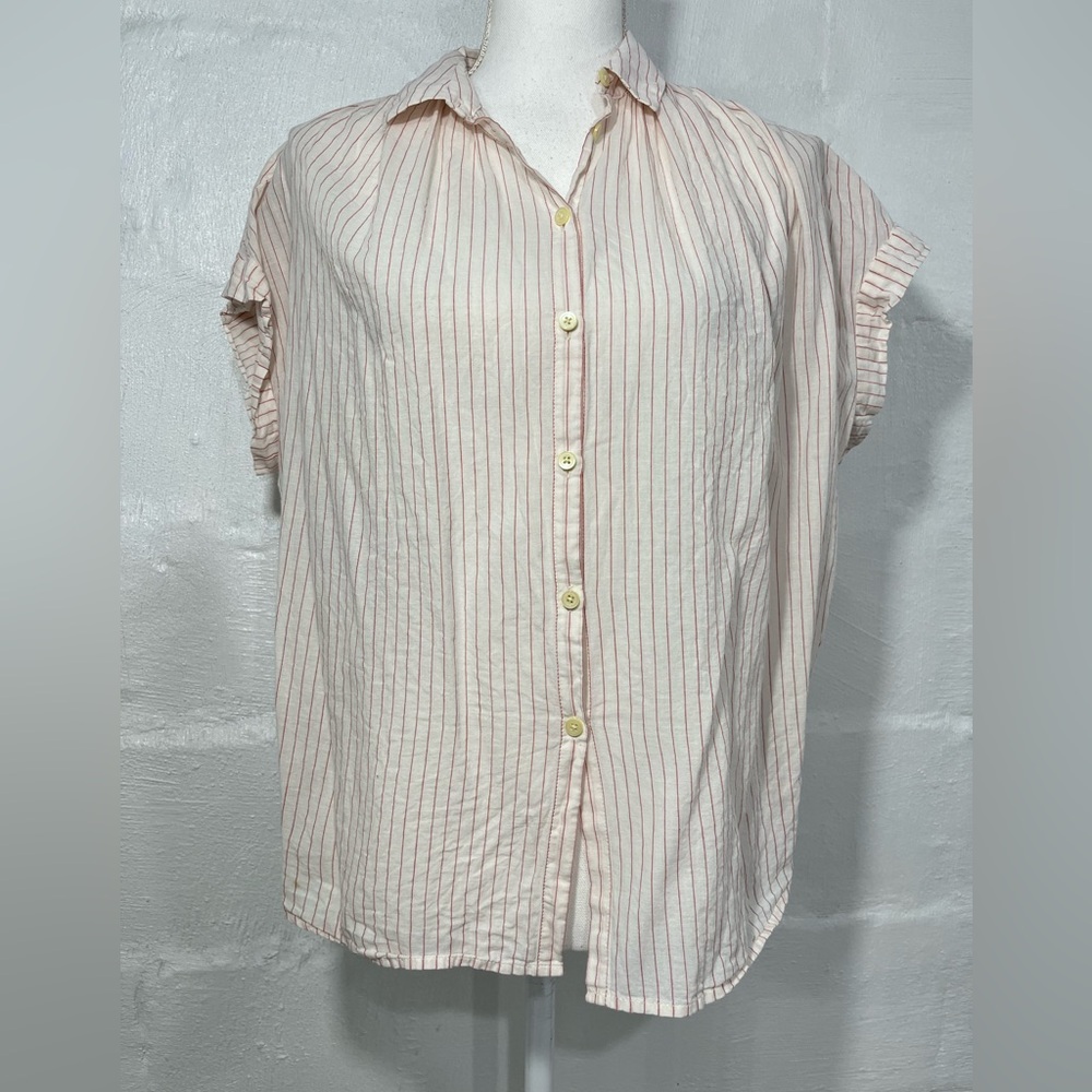 MADEWELL STRIPE BUTTON TOP - Picture 8 of 16